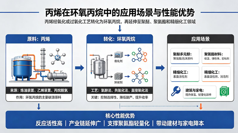 丙烯在环氧丙烷中的应用场景与性能优势
