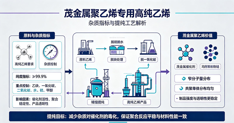 茂金属聚乙烯专用高纯乙烯，杂质指标与提纯工艺