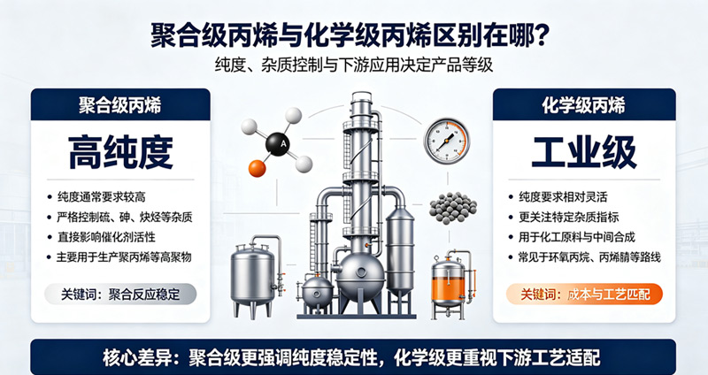 聚合级丙烯与化学级丙烯区别在哪？