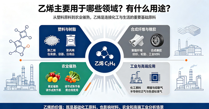 乙烯主要用于哪些领域？有什么用途？